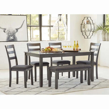 Ashley Bridson 6Pc Dining Set in Grey Furnish