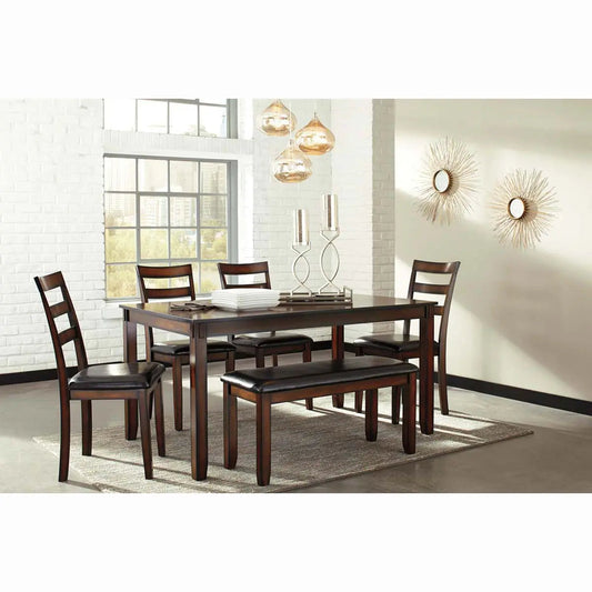 Ashley Coviar 6Pc Dining Set in Brown Furnish
