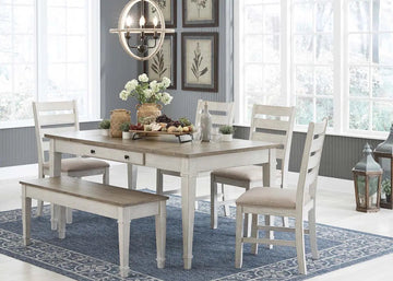 Ashley Skempton 6Pc Dining Set in Two Tone Finish Furnish