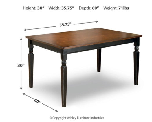 Owingsville Dining Table and 6 Chairs