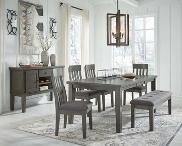 Ashley Hallanden 6Pc Dining Set in Grey Furnish