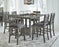 Hallanden Counter Height Dining Table and 6 Barstools