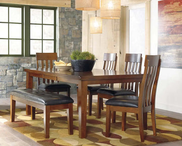 Ashley Ralene 6Pc Dining Set in Medium Brown Furnish
