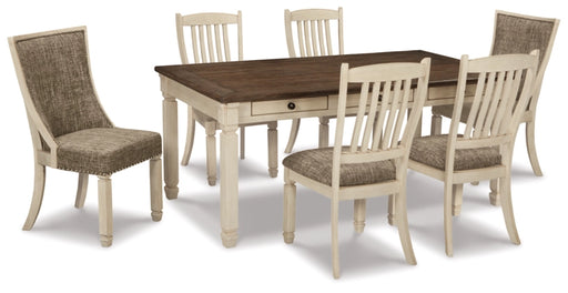 Ashley PKG000171 Bolanburg Dining Table and 6 Chairs in Two-tone