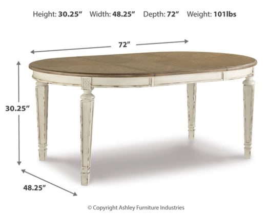 Realyn Dining Table and 6 Chairs