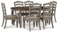 Lodenbay Dining Table and 6 Chairs in Two-tone