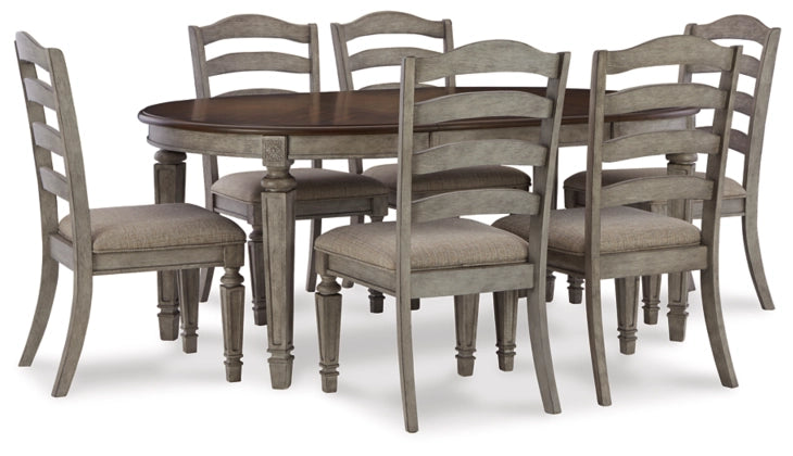 Lodenbay Dining Table and 6 Chairs in Two-tone