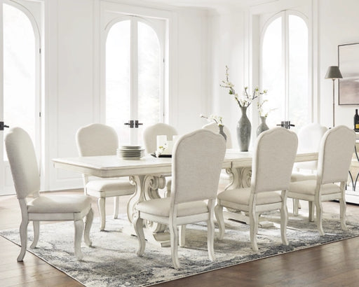 Ashley PKG015577 Arlendyne Dining Table and 8 Chairs in Antique White