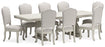 Arlendyne Dining Table and 8 Chairs in Antique White