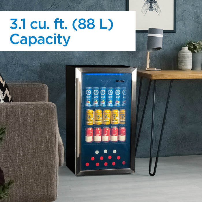 Danby DBC117A2BSSDD-6 3.1 cu. ft. Free-Standing Beverage Center in Stainless Steel