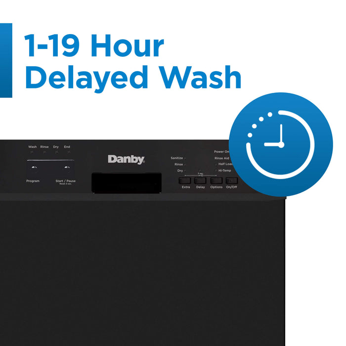 Danby DDW18D1EB 18″ Wide Built-in Dishwasher in Black