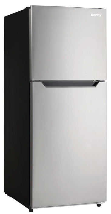Danby DFF101B1BSLDB 10.0 cu. ft. Apartment Size Fridge Top Mount in Stainless Steel