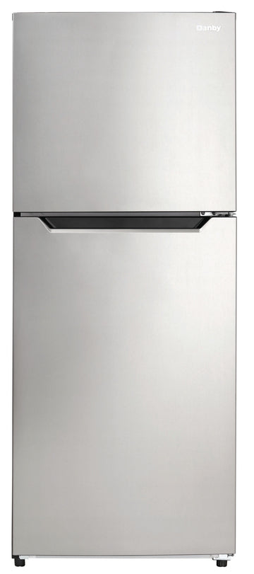 Danby DFF101B1BSLDB 10.0 cu. ft. Apartment Size Fridge Top Mount in Stainless Steel