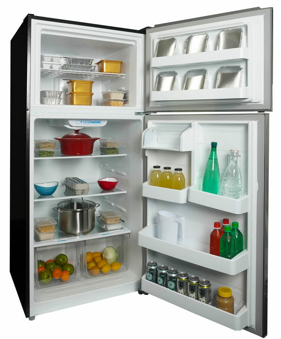 Danby DFF180E2SSDB 18.1 cu. ft. Apartment Size Fridge Top Mount in Stainless Steel