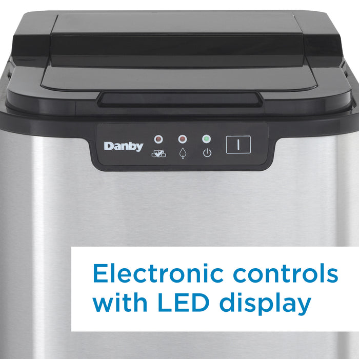 Danby DIM2500SSDB 25 lbs. Countertop Ice Maker in Stainless Steel