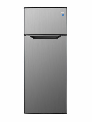 Danby DPF074B2BSLDB-6 7.4 cu. ft. Apartment Size Fridge Top Mount in Stainless Steel