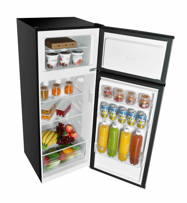Danby DPF074B2BSLDB-6 7.4 cu. ft. Apartment Size Fridge Top Mount in Stainless Steel