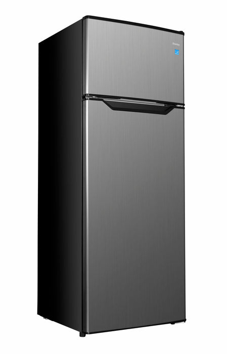 Danby DPF074B2BSLDB-6 7.4 cu. ft. Apartment Size Fridge Top Mount in Stainless Steel