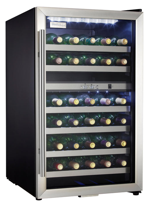 Danby DWC114BLSDD Designer 38 Bottle Free-Standing Wine Cooler in Black Stainless Steel