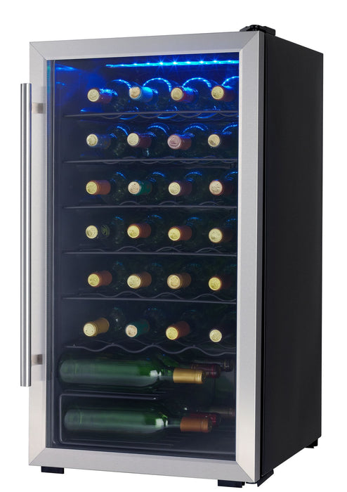 Danby DWC310BLSDD Designer 30 Bottle Free-Standing Wine Cooler in Stainless Steel