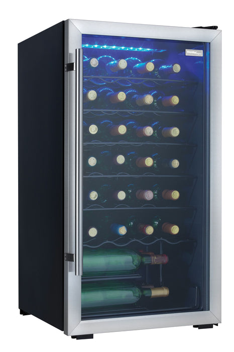 Danby DWC310BLSDD Designer 30 Bottle Free-Standing Wine Cooler in Stainless Steel