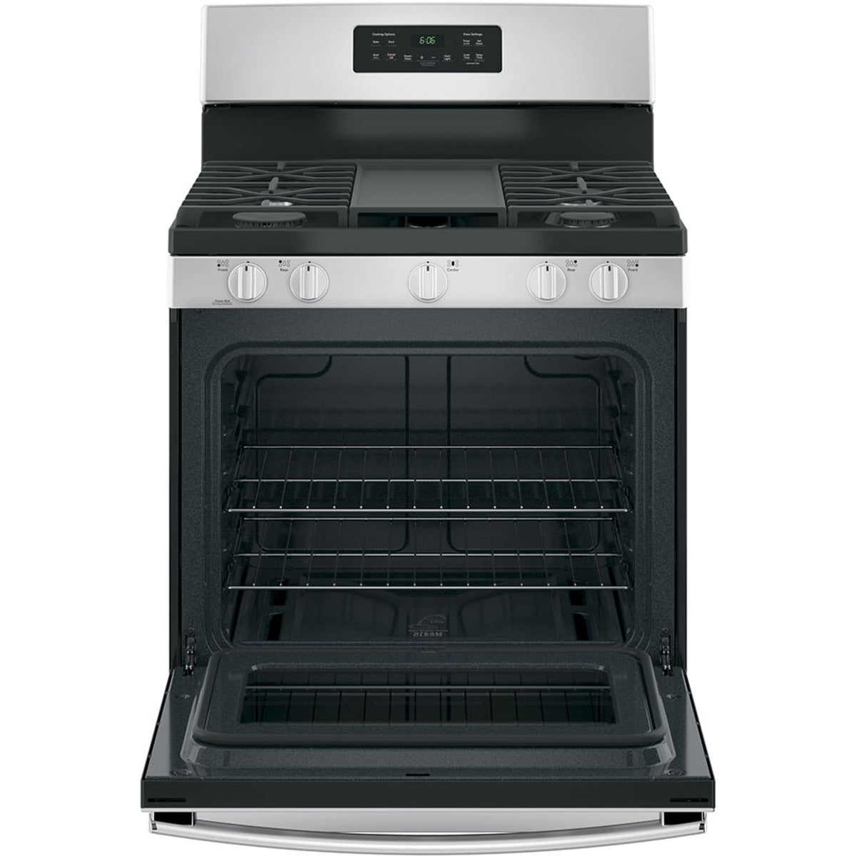 GE & Frigidaire Stainless 3-Piece Kitchen Package — 30" Gas Range, 31" Bottom-Freezer Fridge & 24" Dishwasher