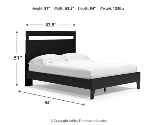 Finch Queen Panel Platform Bed with 2 Nightstands