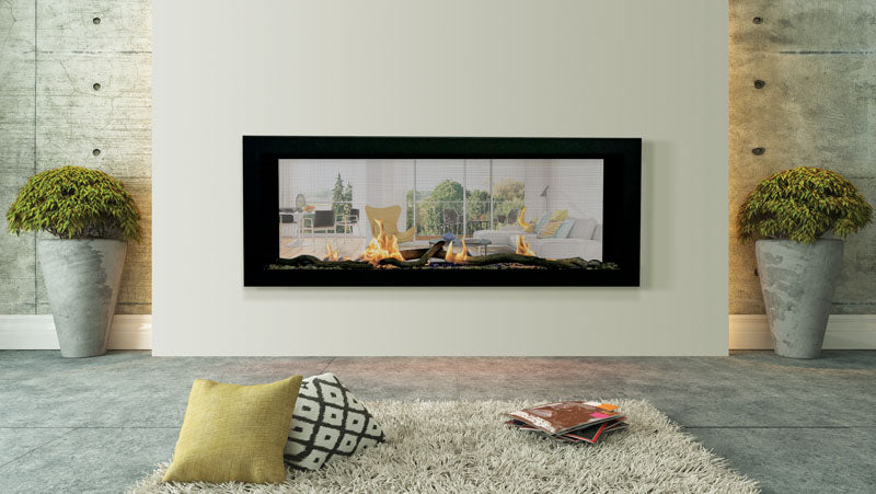 Sierra Flame Emerson 48" Slim See-Through Linear Direct Vent Gas Fireplace - EMERSON-48-DELUXE-NG