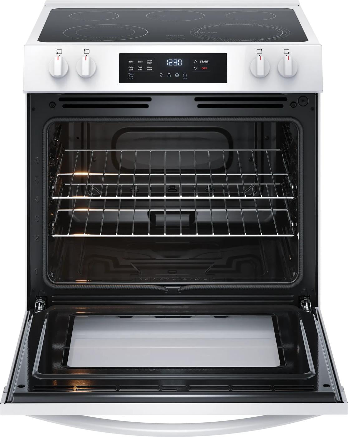 Frigidaire 30'' Front Control Electric Range in White FCFE306CAW