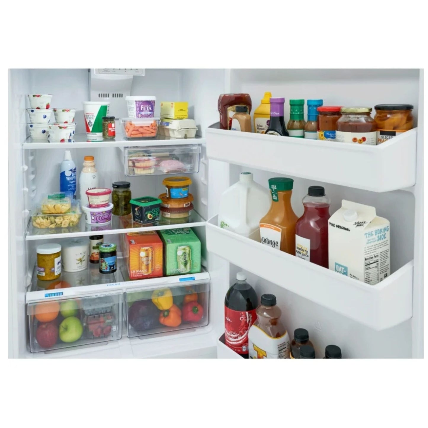 Frigidaire 18.2 cu. ft. Top Freezer Refrigerator in stainless steel FRTE1835AV