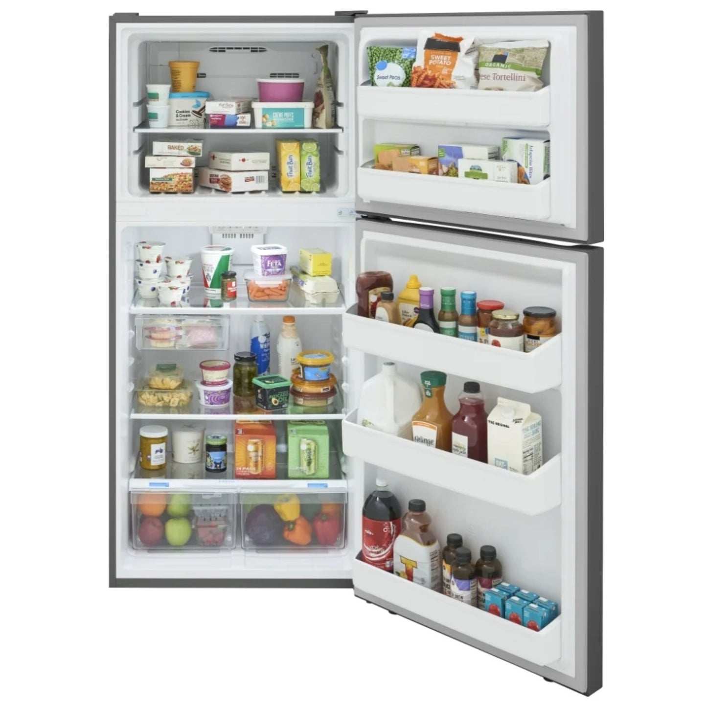 Frigidaire 18.2 cu. ft. Top Freezer Refrigerator in stainless steel FRTE1835AV