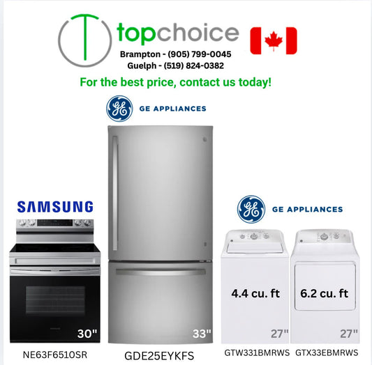 Samsung & GE 4 Piece Major Appliances Package