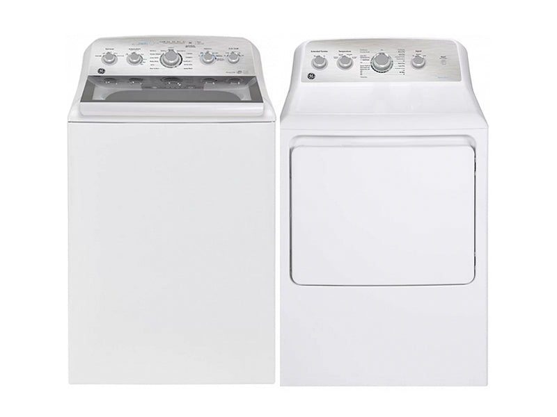 GE 5.0 cu. ft. Top Load Washer and 7.2 cu. ft. Electric Dryer - GTW580BMRWS - GTD45EBMRWS