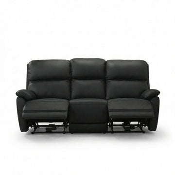 Luxe Leather Power Recliner Sofa Black