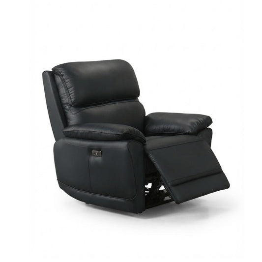 Luxe Leather Power Recliner Chair Black