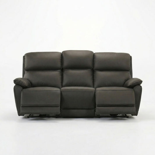 Luxe Leather Power Recliner Sofa Dark Chocolate