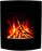 Amantii WM-BI-2428-VLR-BG Zero Clearance Electric Fireplace with Black Glass Surround and Log Set