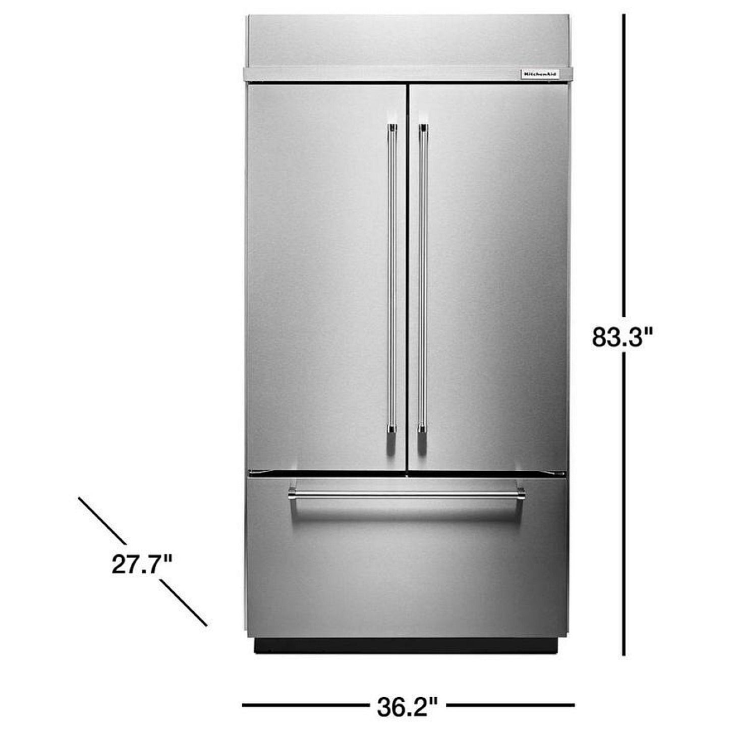 KitchenAid KBFN506ESS 36" Built-In French Door Refrigerator