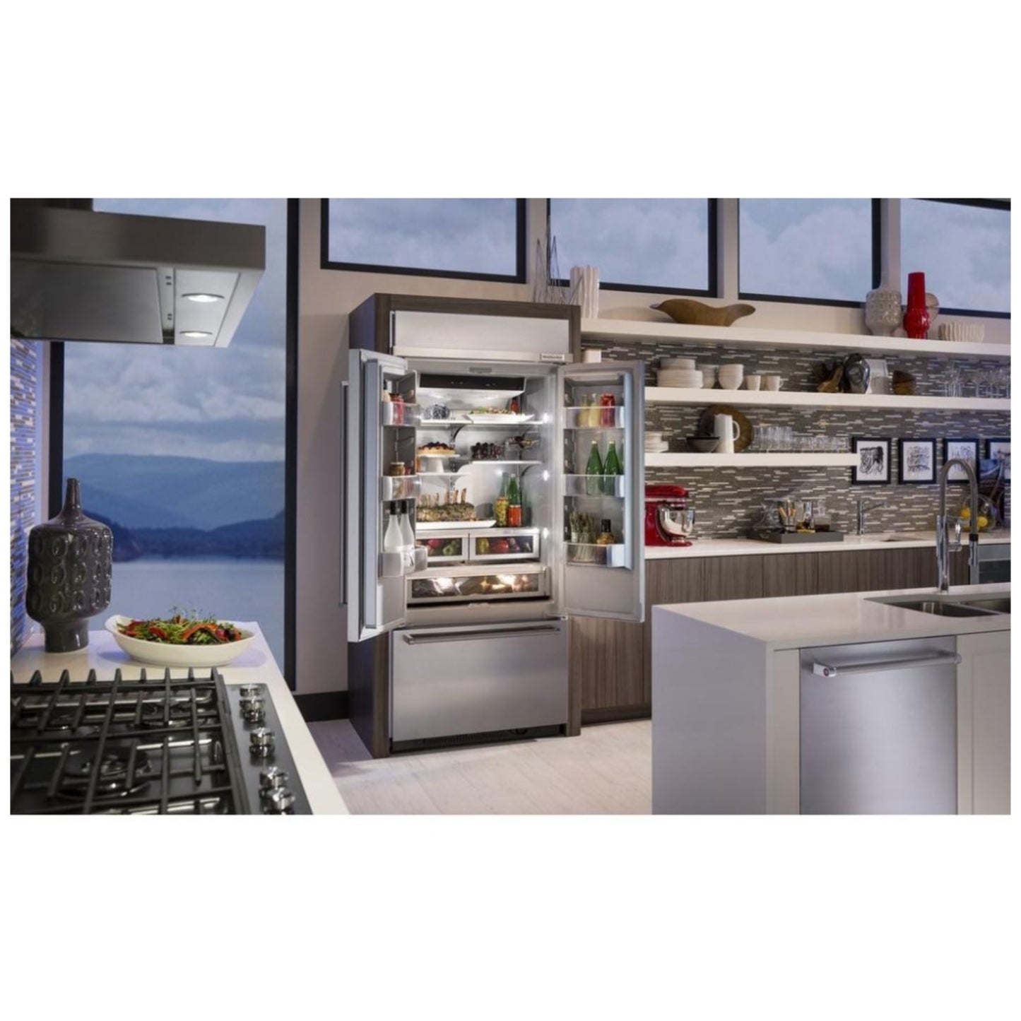 KitchenAid KBFN506ESS 36" Built-In French Door Refrigerator