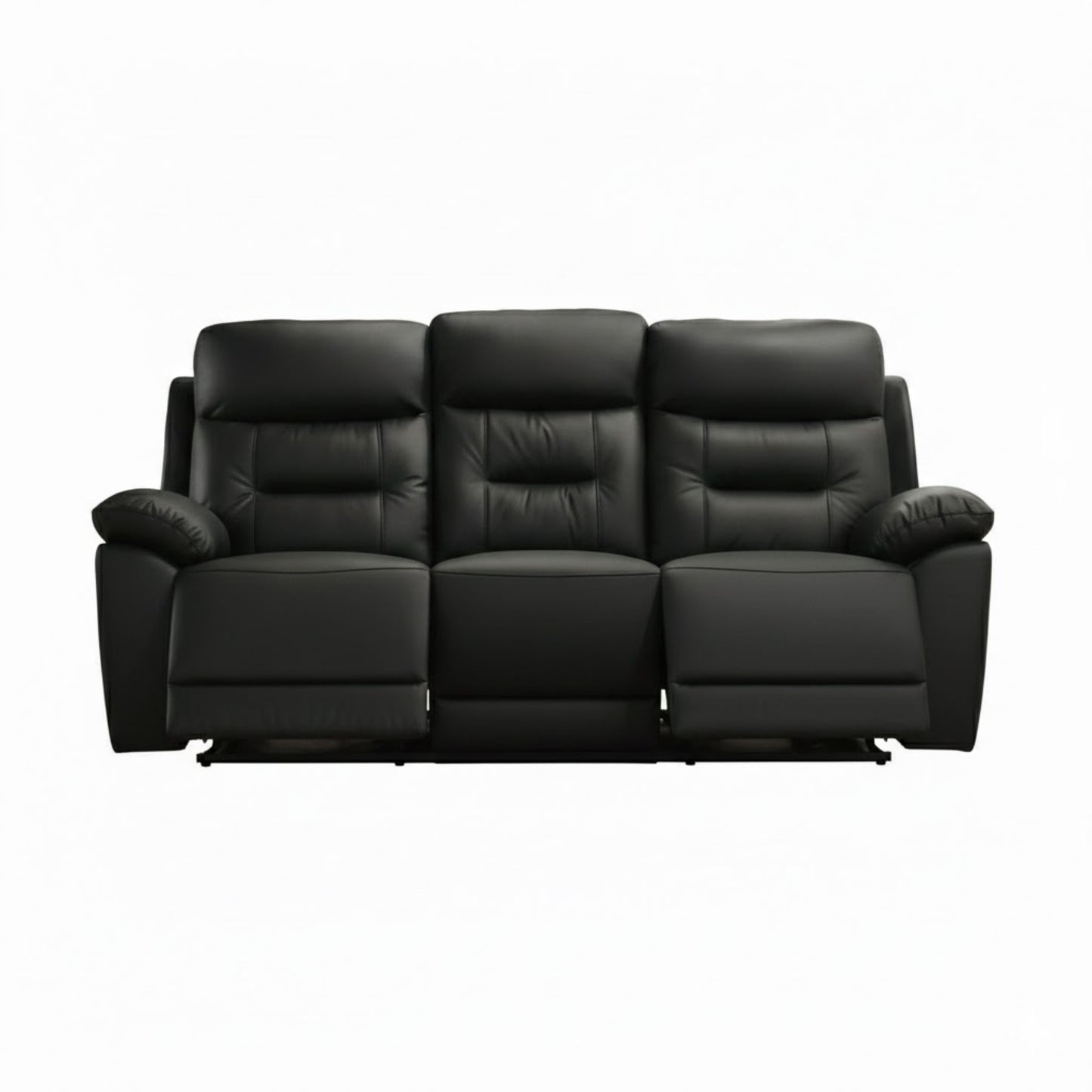 Top Luxe Leather Power Recliner Chair Sofa Black