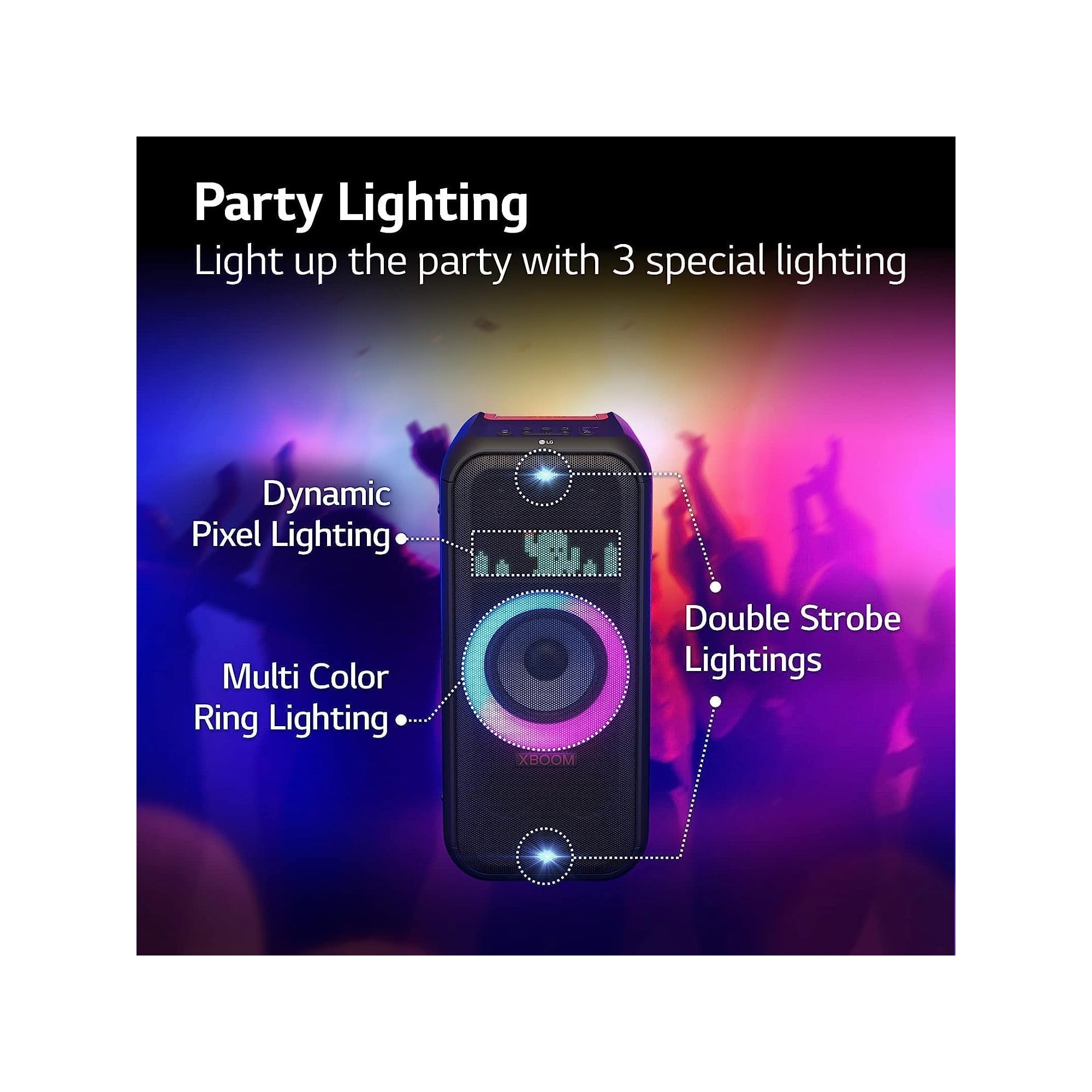 LG XBOOM XL7 Portable Tower Speaker with 250W of Power and Pixel