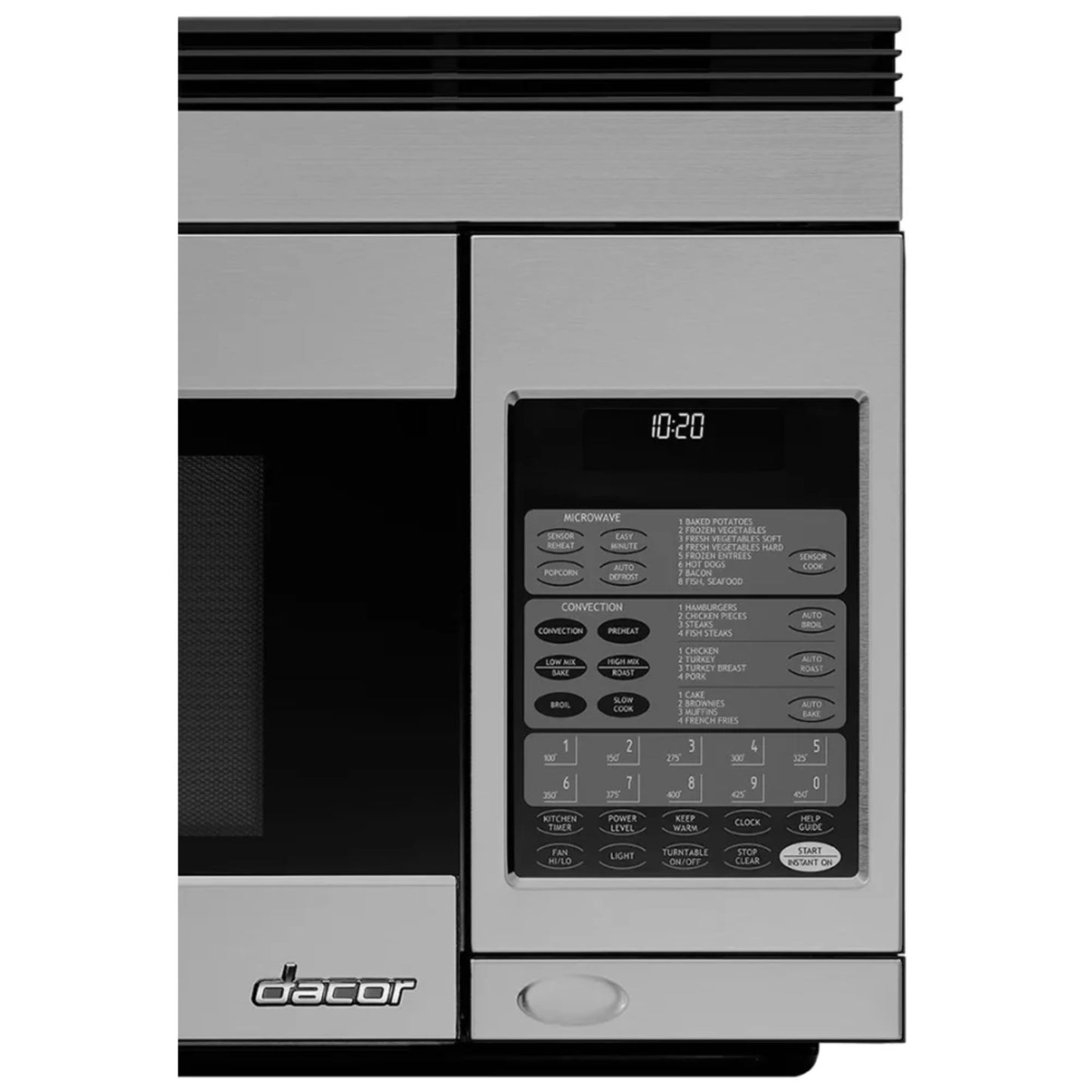 Dacor PCOR30S 30" Over-the-Range Convection Microwave Hood Silver Stainless Steel