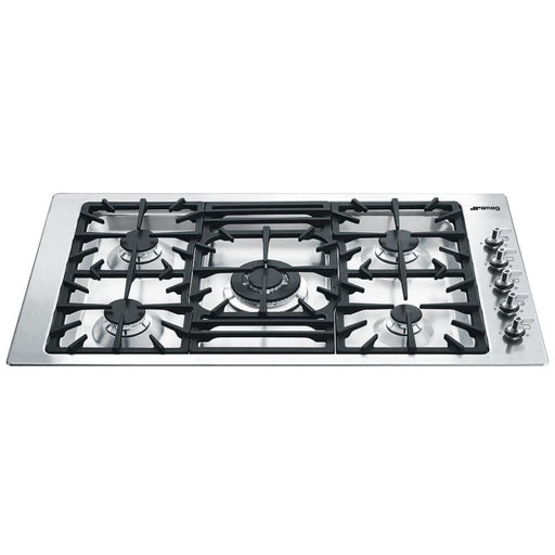 Smeg PGFU36X2 36" Gas Cooktop with 5 Sealed Burners in Stainless Steel