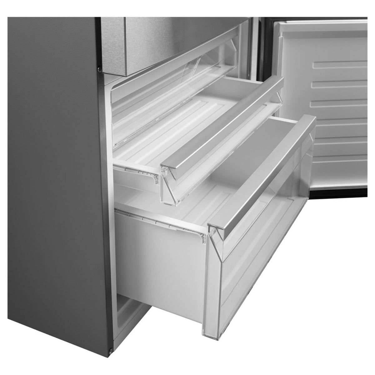 GE & Frigidaire Stainless 3-Piece Kitchen Package — 30" Gas Range, 31" Bottom-Freezer Fridge & 24" Dishwasher