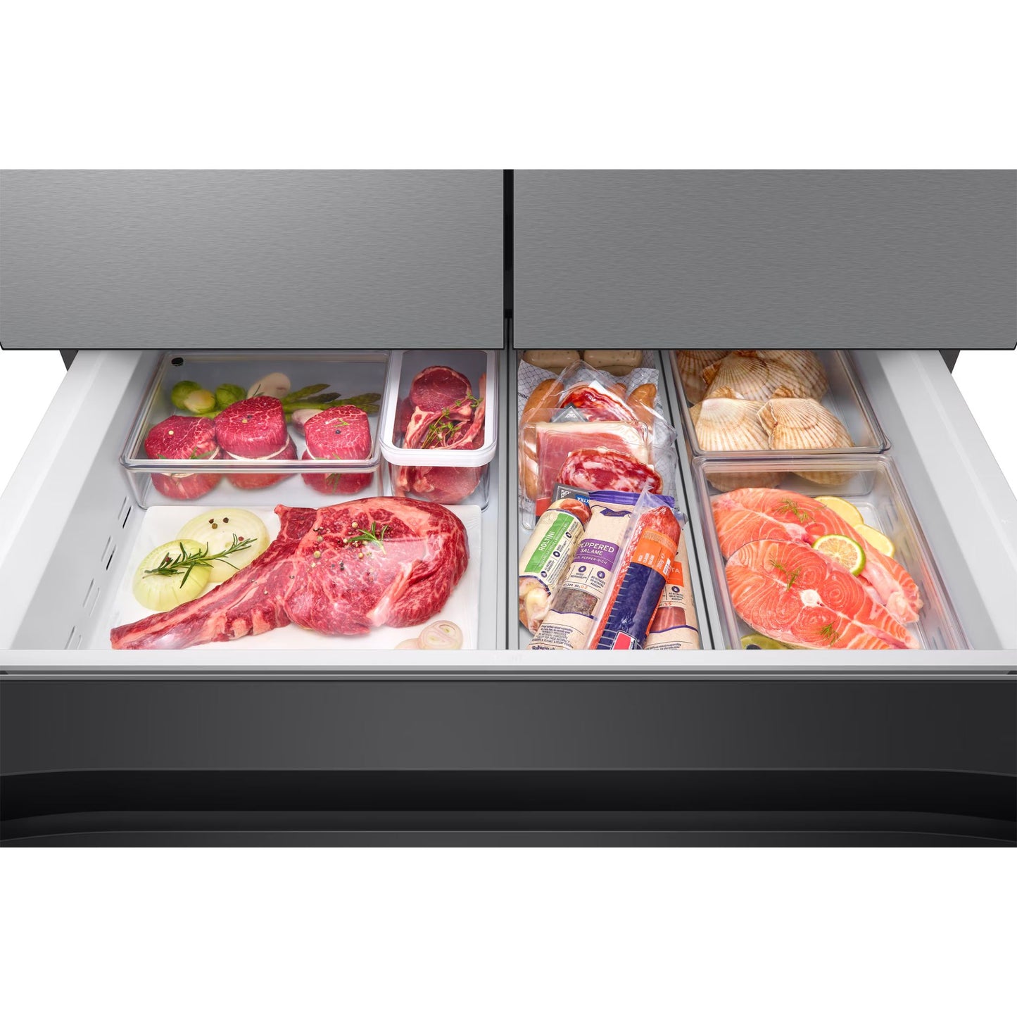 Samsung 36" 29 cu.ft. Bespoke 4 Door French Door Refrigerator RF29BB8600QLAA