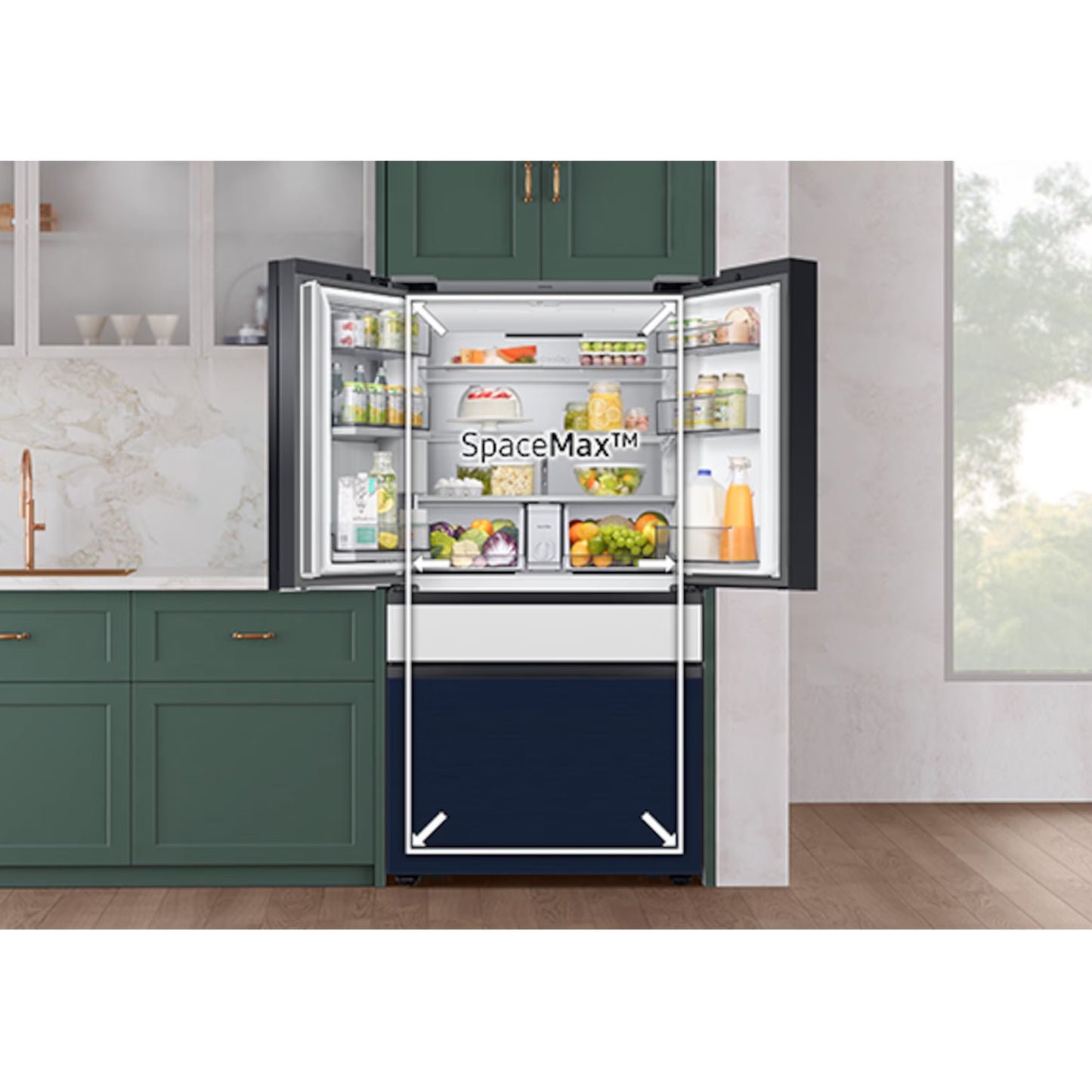 Samsung 36" 29 cu.ft. Bespoke 4 Door French Door Refrigerator RF29BB8600QLAA
