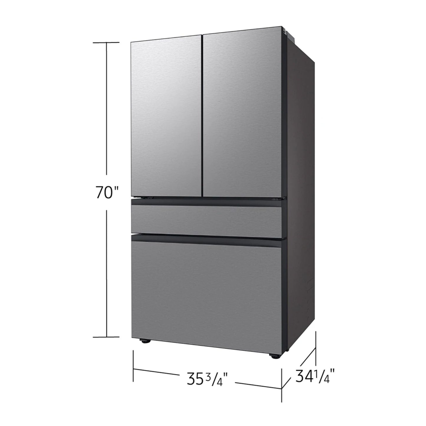 Samsung RF70F29DERAA — Bespoke 29 cu. ft. 4-Door French Door Refrigerator (Floor Model)