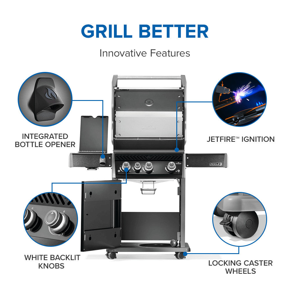 Napoleon Rogue® PRO 425 SIB with Infrared Side Burner - Natural Gas