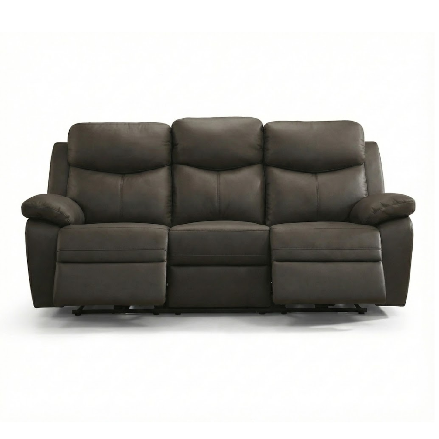 relax Collection Power Recliner Leather Sofa in Dark Brown