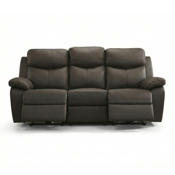 relax Collection Power Recliner Leather Sofa in Dark Brown